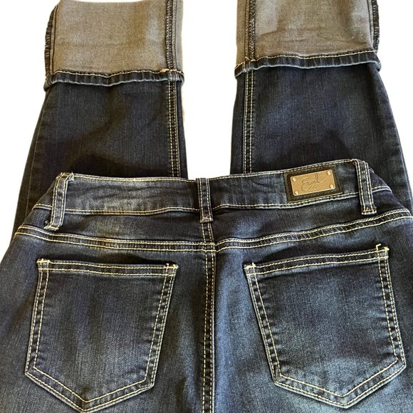 Earl Permanent Straight Cuffed Jeans Five Pocket Stretch Jeans Size 6 - Picture 4 of 9